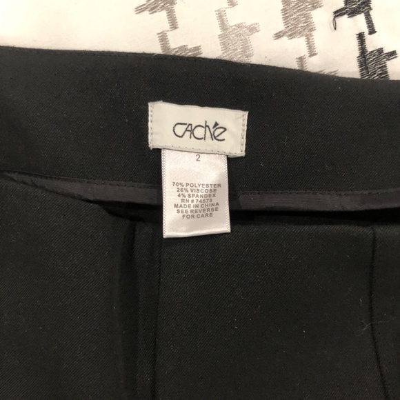 Cache dress pants, black pants zipp up pants, stretchy and comfy dress pants - Picture 6 of 8